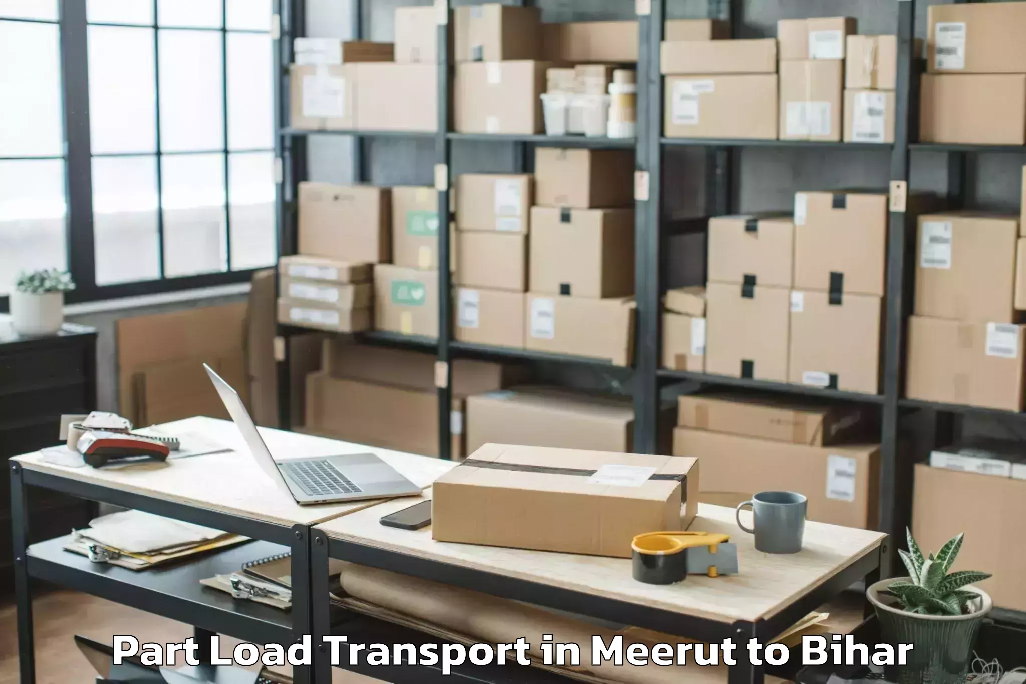 Affordable Meerut to Biraul Part Load Transport